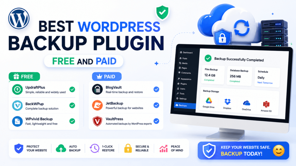 Best WordPress Backup Plugins (Free and Paid) in 2026